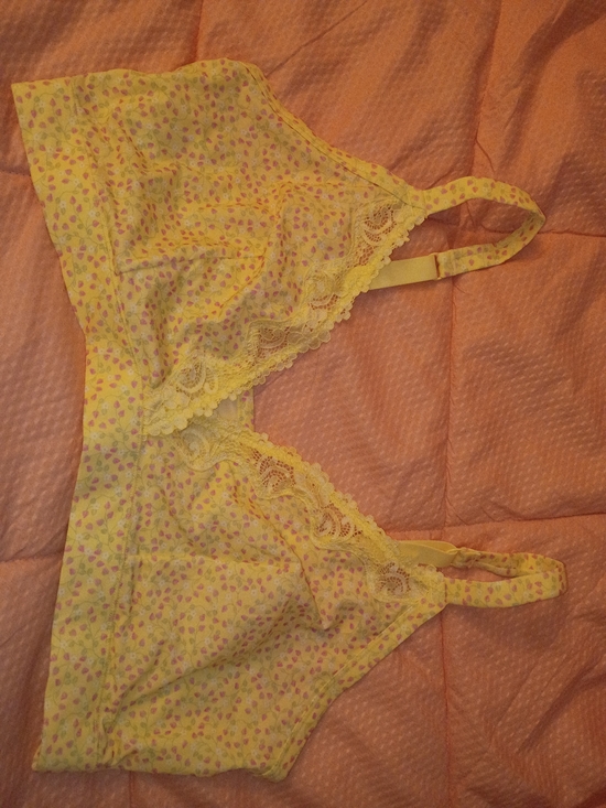 No Boundaries Other - Yellow Floral Lace Bralette